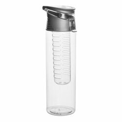 Butelka z wkładem na owoce i lód plastikowa Tadar 700 ml szara