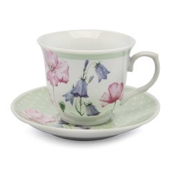 Komplet sześciu filiżanek do kawy ze spodkami Tadar Bella Feguro Fiori 250 ml