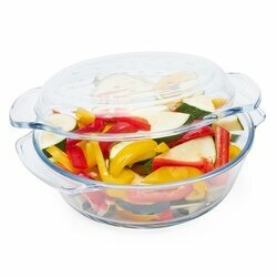 Naczynie żaroodporne okrągłe z pokrywą Termisil Grill&Drop 2,4 l