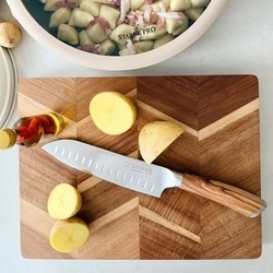 Nóż Santoku z twardej stali Starke Pro Keiko Yoko 17,5 cm