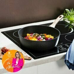 Patelnia granitowa głęboka KonigHOFFER Pescado z pokrywką 28 cm