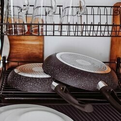 Patelnia marmurkowa non-stick Tadar Marmara Black 20 cm indukcja