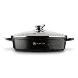 Patelnia na indukcję głęboka krótkie uchwyty Konighoffer Pollo Black 28 x 7 cm