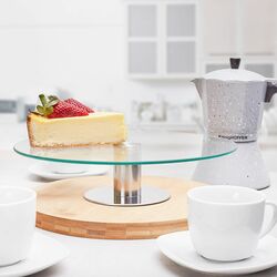 Patera szklana na nóżce Tadar Omena 30 cm okrągła
