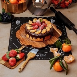 Pędzelek kuchenny silikonowy Tadar 22 cm niebieski