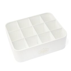 Pojemnik na herbatę Konighoffer Molise 25,5 x 20,5 x 8,5 cm 12 przegródek biały