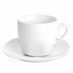Filiżanki do kawy porcelanowe ze spodkami Tadar 24 elementy białe
