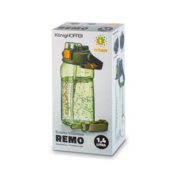 Butelka tritanowa z ustnikiem Konighoffer Remo 1400 ml zielona
