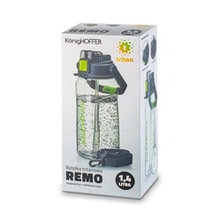Butelka tritanowa z ustnikiem Konighoffer Remo 1400 ml ciemnoszara