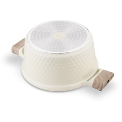 Komplet garnków ceramicznych 9 elementów Konighoffer Rosti kremowe