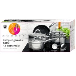 Zestaw garnków nierdzewnych Konighoffer Faro 12 elementów