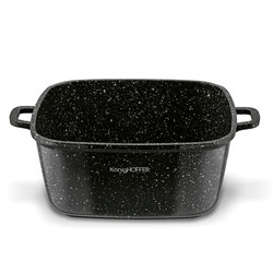 Garnek ceramiczny Konighoffer Kingstone 24 cm kwadratowy z aromatyzerem i 2 nakładki