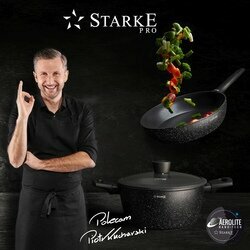 Garnek na indukcję non-stick z pokrywką Starke Pro Sirius 4,5 l