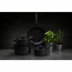 Garnek na indukcję z powłoką marmurową i pokrywką Starke Pro Ceres Marble 1,2 l