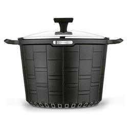 Garnek wysoki na indukcję z powłoką marmurową i pokrywką Starke Pro Crows Marble 6,5 l