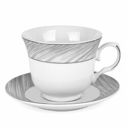 Komplet dwóch filiżanek do kawy ze spodkami Tadar Bella Feguro Motivo 250 ml