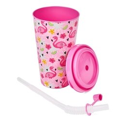 Kubek ze słomką Hega 560 ml mix wzorów