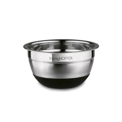 Miski nierdzewne z silikonową podstawą Konighoffer 14 cm 16 cm 20 cm 24 cm satyna
