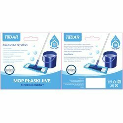 Mop płaski z regulowanym kijem Tadar Jive 75-125 cm mix kolorów