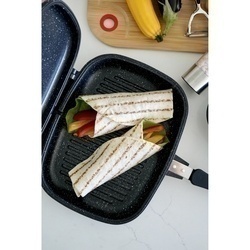 Patelnia grillowa dwustronna marmurowa Konighoffer Doppio Marble 32 x 24 cm
