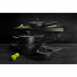 Patelnia na indukcję non-stick z pokrywką Starke Pro Sirius 24 cm głęboka