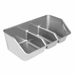 Pojemnik na gąbki Plastic Forte 21,5 x 13 x 8 cm srebrny