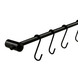 Reling kuchenny z 8 wieszakami Tadar 54 cm czarny