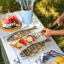 Ruszt do grillowania ryb Tadar BBQ 28 x 28 x 63 cm