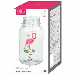 Słoik z kranikiem Tadar Flamingos 4000 ml