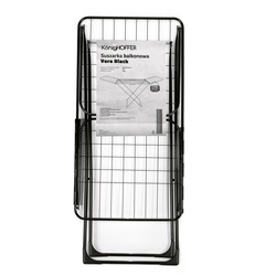 Suszarka balkonowa Konighoffer Vera Black 180 x 55 x 102 cm czarna i koszyk na klamerki
