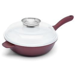 Zestaw trzech garnków i patelni ceramicznych z aromatyzerem Starke Pro Cobre 8 elementów
