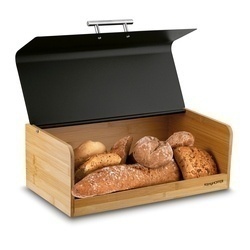 Chlebak bambusowy Konighoffer Fresco 36 x 20 x 13,5 cm czarny