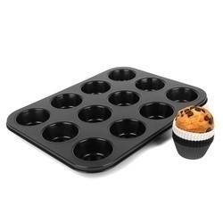Forma do pieczenia na 12 muffinek Tadar 35,5 x 26,5 cm z silikonowymi foremkami