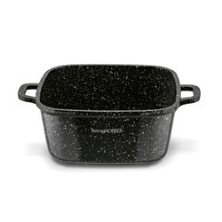 Garnek ceramiczny Konighoffer Kingstone 20 cm kwadratowy z aromatyzerem i 2 nakładki