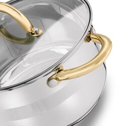 Garnek na indukcję ze stali nierdzewnej Konighoffer Faro Gold 9,2 l