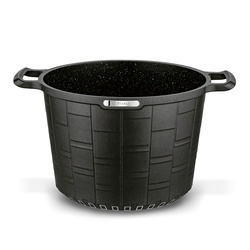 Garnek wysoki na indukcję z powłoką marmurową i pokrywką Starke Pro Crows Marble 6,5 l