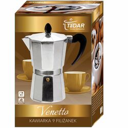 Kawiarka aluminiowa do espresso Tadar Venetto 9 filiżanek