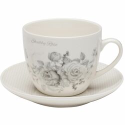 Komplet 2 filiżanek ze spodkami Tadar Shabby Rose 250 ml opak. prezentowe