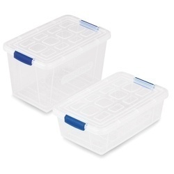 Komplet 2 pojemników na żywność Plastic Forte Mini 200 ml i 400 ml