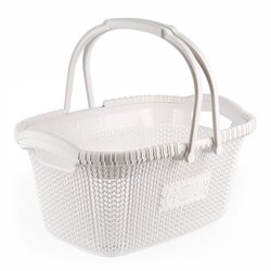 Koszyk Violet House Rattan 32,5 x 47 x 22 cm biały