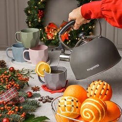 Kubek porcelanowy do kawy i herbaty Tadar Geometric 400 ml zielony