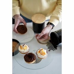 Patera szklana na nóżce Tadar Omena 30 cm okrągła