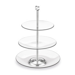 Patera szklana Tadar Carmen 20/25/29 cm okrągła trzypoziomowa