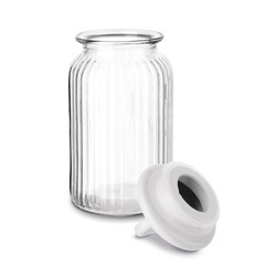Słoik ozdobny z pokrywką ceramiczną Tadar Serce 1300 ml okrągły