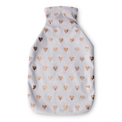 Termofor gumowy i pokrowiec Tadar Złote Serduszka 1,5 l 33 x 20 cm