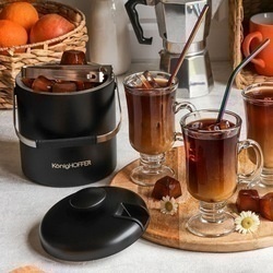 Wiaderko do lodu ze szczypcami KonigHOFFER Lugo 1,3 l czarny mat