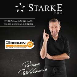 Zestaw garnków i patelni granitowych Starke Pro Ashen Granite 9 elementów i 5 miarek