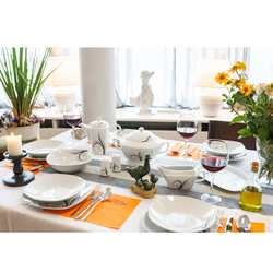 Zestaw obiadowy Tadar Dolce Vita 73 elementy porcelana