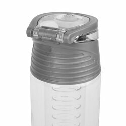 Butelka z wkładem na owoce i lód plastikowa Tadar 700 ml szara