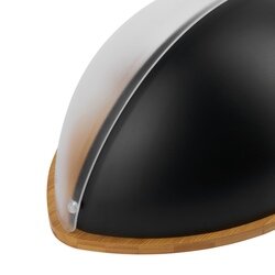 Chlebak nowoczesny Tadar Ovum 44 x 28.5 x 17 cm czarny